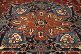 Handknuten Heriz oriental handwoven carpet, 308x250 cm, classic design by Orientmattor, detailed geometric patterns in warm tones.
