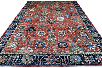 Handwoven Heriz Oriental carpet by Orientmattor, 360x275 cm, featuring intricate traditional patterns and rich colors.