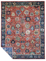 Handknuten Heriz Oriental rug, 360x275 cm, classic carpet by Orientmattor with intricate geometric patterns.