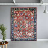 Handknuten Heriz Oriental matta, 360x275 cm, classic carpet by Orientmattor with intricate geometric patterns.