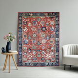 Handknuten Heriz Oriental rug by Orientmattor, classic carpet in 360x275 cm with intricate geometric patterns.