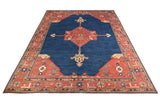 Handknuten Heriz Oriental rug by Orientmattor, classic carpet in 360x278 cm with intricate geometric patterns.