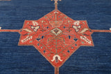 Handknuten Heriz Oriental rug by Orientmattor, classic carpet in 360x278 cm with intricate geometric patterns
