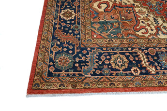 Handknuten Heriz Oriental carpet from Orientmattor, 427x299 cm, showcasing intricate patterns and vibrant colors.