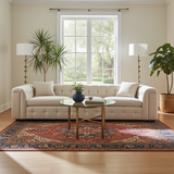 Handknuten Heriz Oriental rug by Orientmattor, classic 427 x 299 cm with intricate geometric patterns and warm colors.