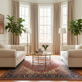 Handknuten Heriz Oriental carpet by Orientmattor, classic 427x299 cm with intricate geometric patterns on woven textile.