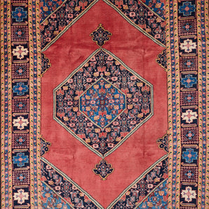 Orientmattor Heriz Persian handknuten matta, classic design, 323 x 235 cm, detailed woven pattern on neutral background.