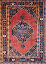 Orientmattor Heriz Persian handknuten matta, classic design, 323 x 235 cm, detailed woven pattern on neutral background.