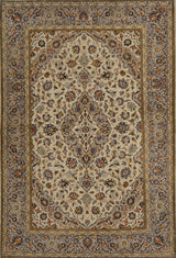 Handknuten Kashan Oriental carpet by Orientmattor, 211x142 cm, featuring intricate classic design in warm tones.