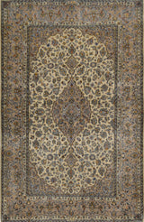 Handknuten Kashan Oriental rug by Orientmattor, classic carpet with intricate patterns, measuring 220 x 142 cm.