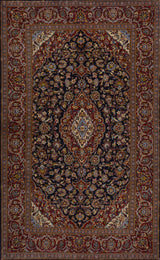 Handknuten Kashan Oriental rug from Orientmattor, 234 x 142 cm, showcasing intricate classic carpet design and craftsmanship.