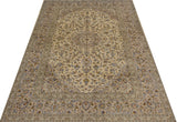 Handknuten Kashan Oriental carpet, classic design in red and beige, 275x200 cm by Orientmattor, detailed woven pattern.