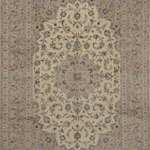 Handknuten Kashan Oriental rug, classic carpet with intricate patterns, measuring 343x243 cm, by Orientmattor.