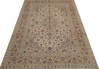 Handknuten Kashan Oriental rug by Orientmattor, classic 346 x 255 cm carpet with intricate patterns and traditional design.