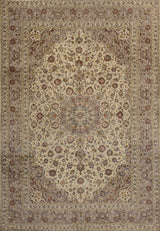 Handknuten Kashan Oriental carpet, classic style, 348x243 cm, by Orientmattor, showcasing intricate patterns and rich colors.