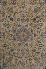 Handknuten Kashan oriental rug by Orientmattor, 365 x 240 cm, classic carpet with intricate patterns and rich colors.