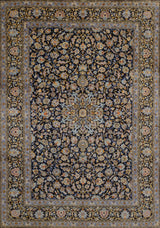 Handknuten Kashan Oriental carpet, classic 370x270 cm, by Orientmattor, featuring intricate patterns and traditional craftsmanship.
