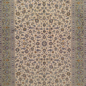 Handknuten Kashan Oriental rug by Orientmattor, classic carpet with intricate patterns, measuring 388x282 cm, Nr. 65257.
