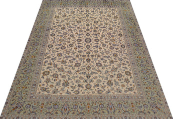 Handknuten Kashan Oriental rug from Orientmattor, classic carpet in 388x282 cm with intricate patterns and rich colors.
