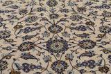 Handknuten Kashan Oriental rug by Orientmattor, classic carpet in beige and red, measuring 388 x 282 cm with intricate patterns.