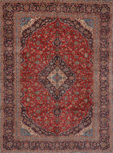 Handknuten Kashan Oriental carpet, classic 388x287 cm, by Orientmattor, featuring intricate traditional patterns on a woven textile.