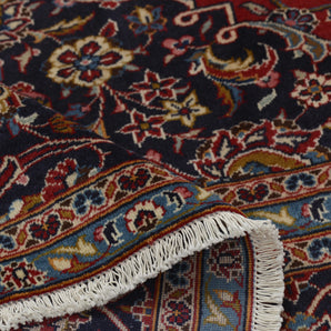 Handknuten Kashan Oriental carpet in classic design, 388x287 cm, by Orientmattor, showcasing intricate patterns and rich colors.