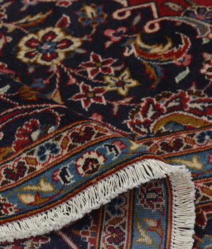 Handknuten Kashan Oriental carpet in classic design, 388x287 cm, by Orientmattor, showcasing intricate patterns and rich colors.