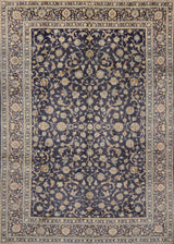 Handknuten Kashan Oriental rug, classic carpet by Orientmattor, measuring 390x278 cm with intricate traditional patterns.