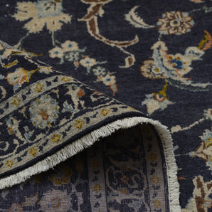Handknuten Kashan Oriental rug by Orientmattor, classic carpet with intricate patterns, measuring 390 x 278 cm.