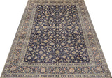 Handknuten Kashan Oriental rug by Orientmattor, classic carpet in beige and red tones, 390 x 278 cm, detailed traditional design.