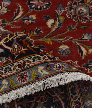 Handknuten Kashan Oriental rug, 390x280 cm, classic carpet by Orientmattor with intricate traditional patterns.
