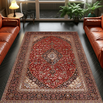 Handknuten Kashan Oriental carpet from Orientmattor, classic woven rug measuring 390x280 cm with intricate patterns.