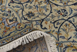 Handknuten Kashan Oriental rug by Orientmattor, classic carpet in ivory and red, measuring 405 x 295 cm, detailed intricate patterns.