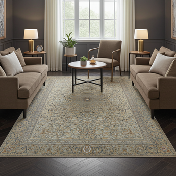Handknuten Kashan Oriental carpet by Orientmattor, classic 405x295 cm with intricate traditional patterns and rich colors.