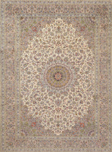 Handknuten Kashan Oriental rug by Orientmattor, classic 405x295 cm carpet with intricate patterns and rich colors.