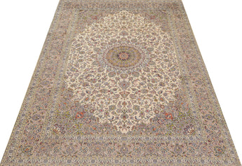 Handknuten Kashan Oriental rug by Orientmattor, 405 x 295 cm, showcasing intricate classic carpet design with detailed patterns.