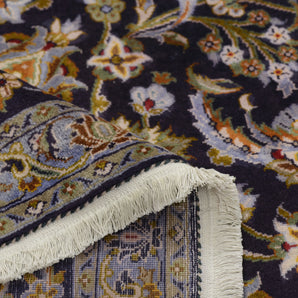 Handknuten Kashan Oriental rug by Orientmattor, classic carpet measuring 417 x 293 cm with intricate traditional patterns.
