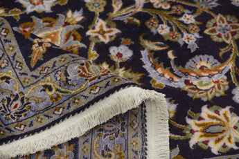 Handknuten Kashan Oriental rug by Orientmattor, classic carpet measuring 417 x 293 cm with intricate traditional patterns.