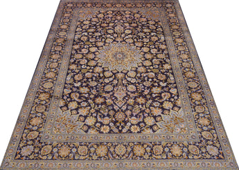 Handknuten Kashan Oriental rug by Orientmattor, classic carpet with intricate patterns, measuring 417 x 293 cm.