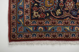 Orientmattor Kashan Oriental handwoven classic carpet, 455x294 cm with intricate traditional patterns on a beige background.