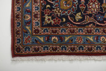 Orientmattor Kashan Oriental handwoven classic carpet, 455x294 cm with intricate traditional patterns on a beige background.