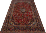 Handknuten Kashan Oriental rug by Orientmattor, classic 455x294 cm with intricate patterns and rich colors, traditional Persian design.