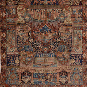 Orientmattor Kashmar Oriental handknuten matta, classic rug with intricate patterns, measuring 314x295 cm.