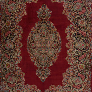 Orientmattor handknuten Kerman oriental carpet, 305x210 cm, featuring intricate traditional patterns and rich colors.