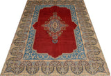 Orientmattor classic Kerman oriental handmade rug, 315 x 232 cm, detailed floral design on rich, traditional carpet.