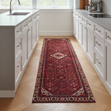 Handknuten Nadjafabad Oriental carpet, classic style, 333 x 97 cm, detailed traditional design by Orientmattor.