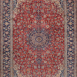 Handwoven Nadjafabad Oriental rug by Orientmattor, classic carpet in 408x289 cm with intricate traditional patterns.