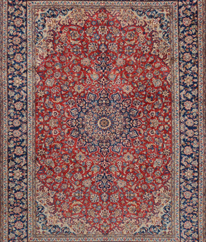 Handwoven Nadjafabad Oriental rug by Orientmattor, classic carpet in 408x289 cm with intricate traditional patterns.