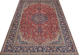 Handwoven Nadjafabad Oriental rug from Orientmattor, classic carpet in 408x289 cm with intricate patterns.