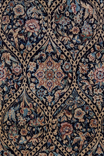 Classic Nain No.65991 handknotted carpet by Orientmattor in intricate patterns and rich colors, displayed on a wooden floor.